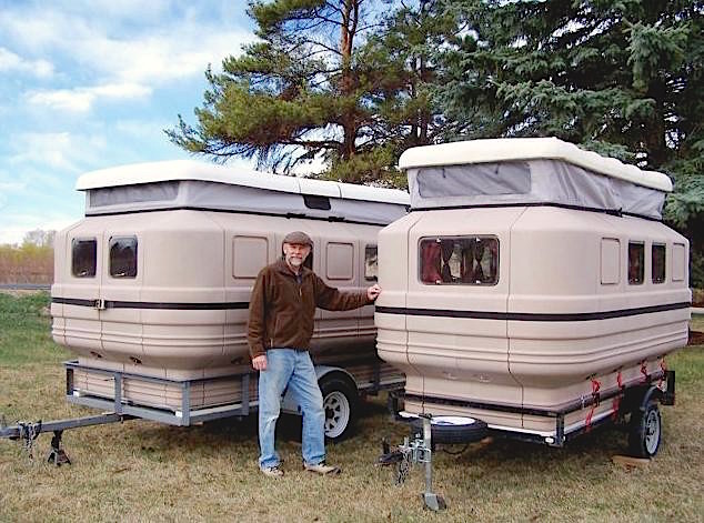 Lawrence Drake and his proud creations