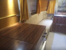 Vintage petit caravan in olive yard 9