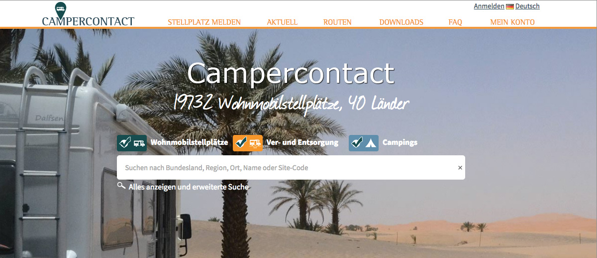 Screenshot Campercontact