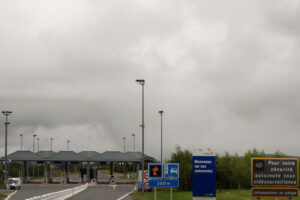 Eine Mautstation in Frankreich