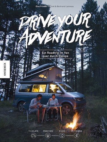 Das Cover vom Buch fuer Roadtrips mit dem Titel Drive your Adventure