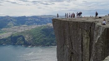Die Felskante vom Preikestolen in Norwegen