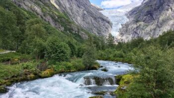Wanderung in Norwegen zum Briksdalsbreen Gletscher