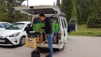Die fertige Küche nach dem Vanausbau des L300