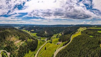 Landschaft beim Camping im Schwarzwald