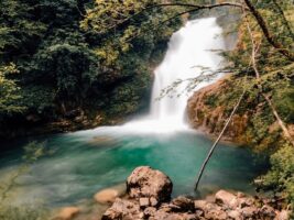 Besuch der Vintgar Klamm beim Camping in Slowenien