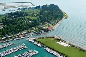 Slowenien Camping camplucija uebersichtsaufnahme 8csava turizem dd