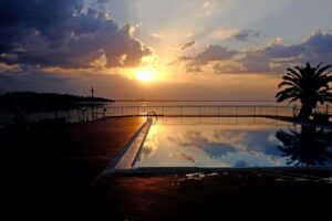 Sonnenuntgang auf Italienreise am Lago Trasimeno