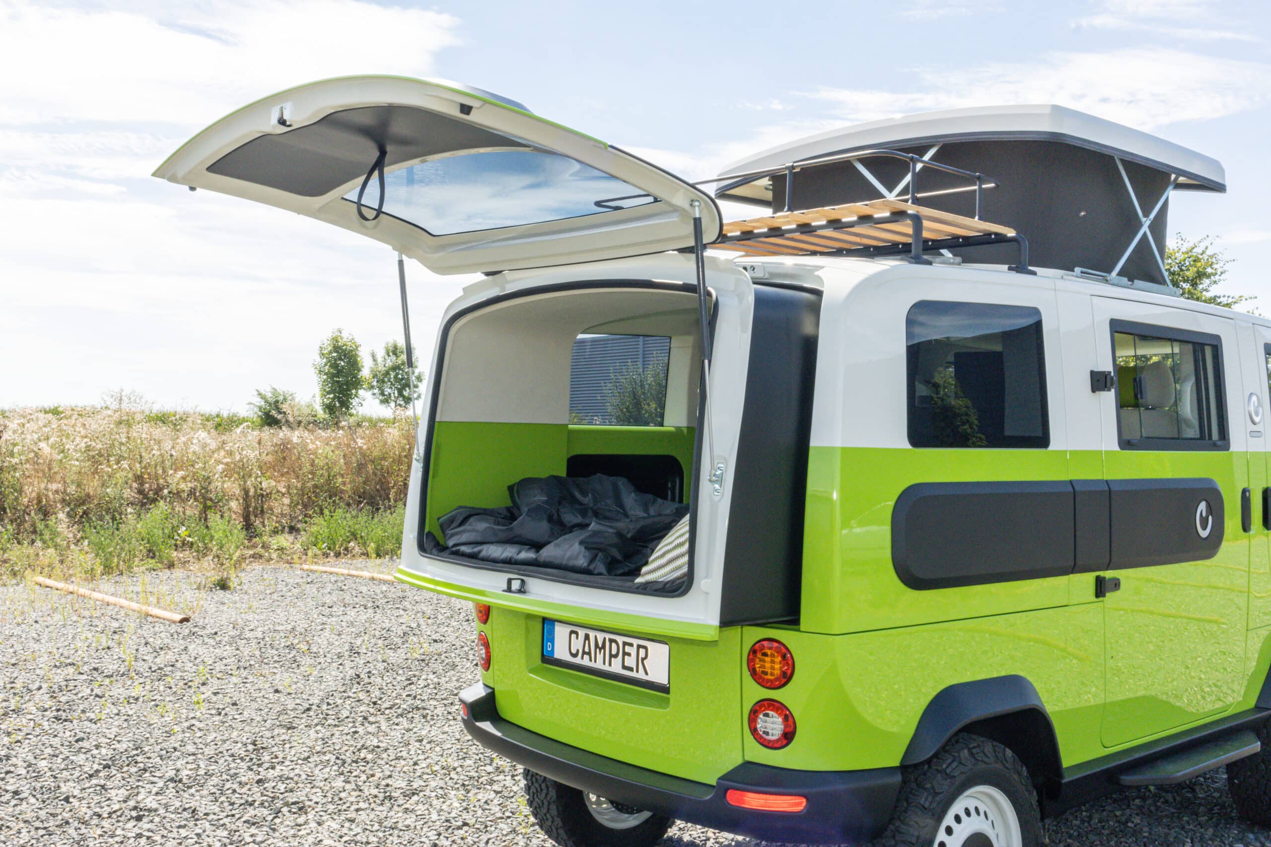 Xbus Camper von ElectricBrands: umweltfreundlicher Mini-Camper mit bis zu 600 km Reichweite 3 ElectricBrands Xbus Camper Kabine