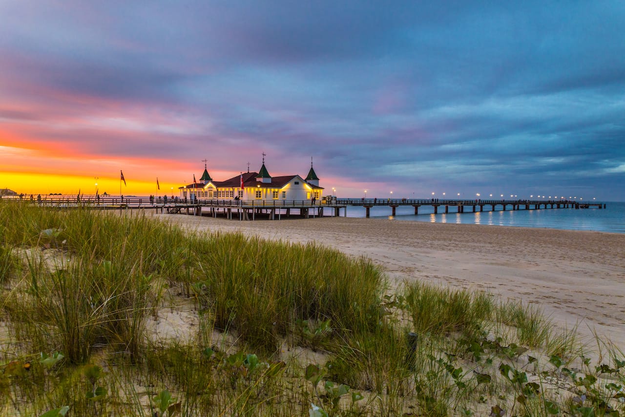 Camping auf Usedom – die Sonneninsel für die ganze Familie 5 Usedom Sonnenuntergang am Meer
