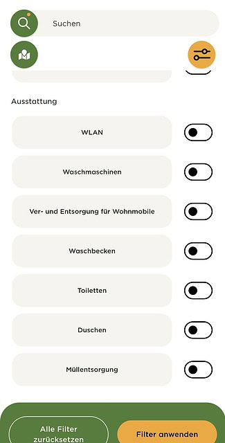 camping.info app filter 6