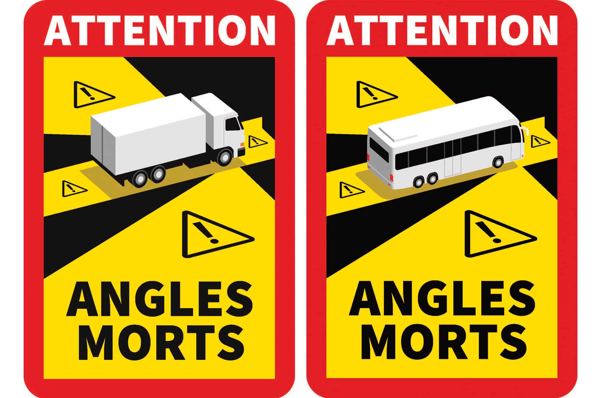 Angles Morts Aufkleber für Lkw und Wohnmobil