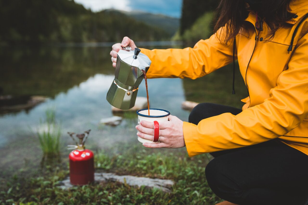 Kaffee kochen beim Camping