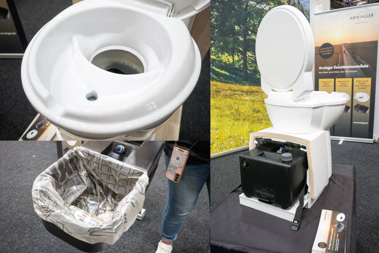 Mehr Autarkie für Camper: Thetford Toilette umbauen zur Trenntoilette 2 Arwinger Kassetten-Trenntoilette Caravan Salon 2023