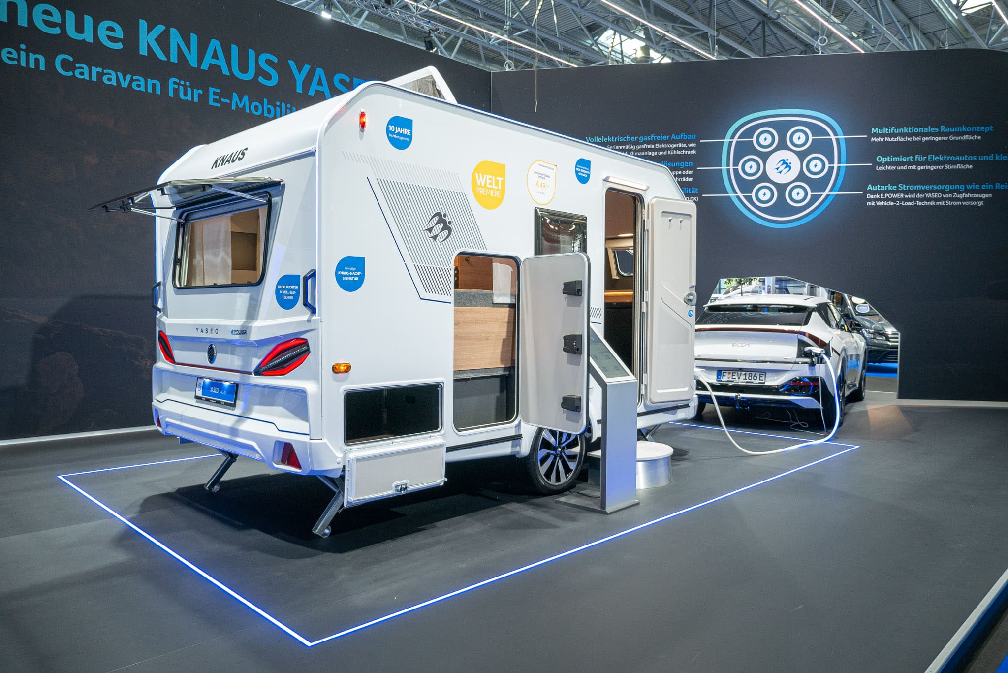 Knaus Yaseo 340 PX (2024): gasfreier Mini-Wohnwagen für Elektro-Fahrzeuge – mit 360°-Tour!