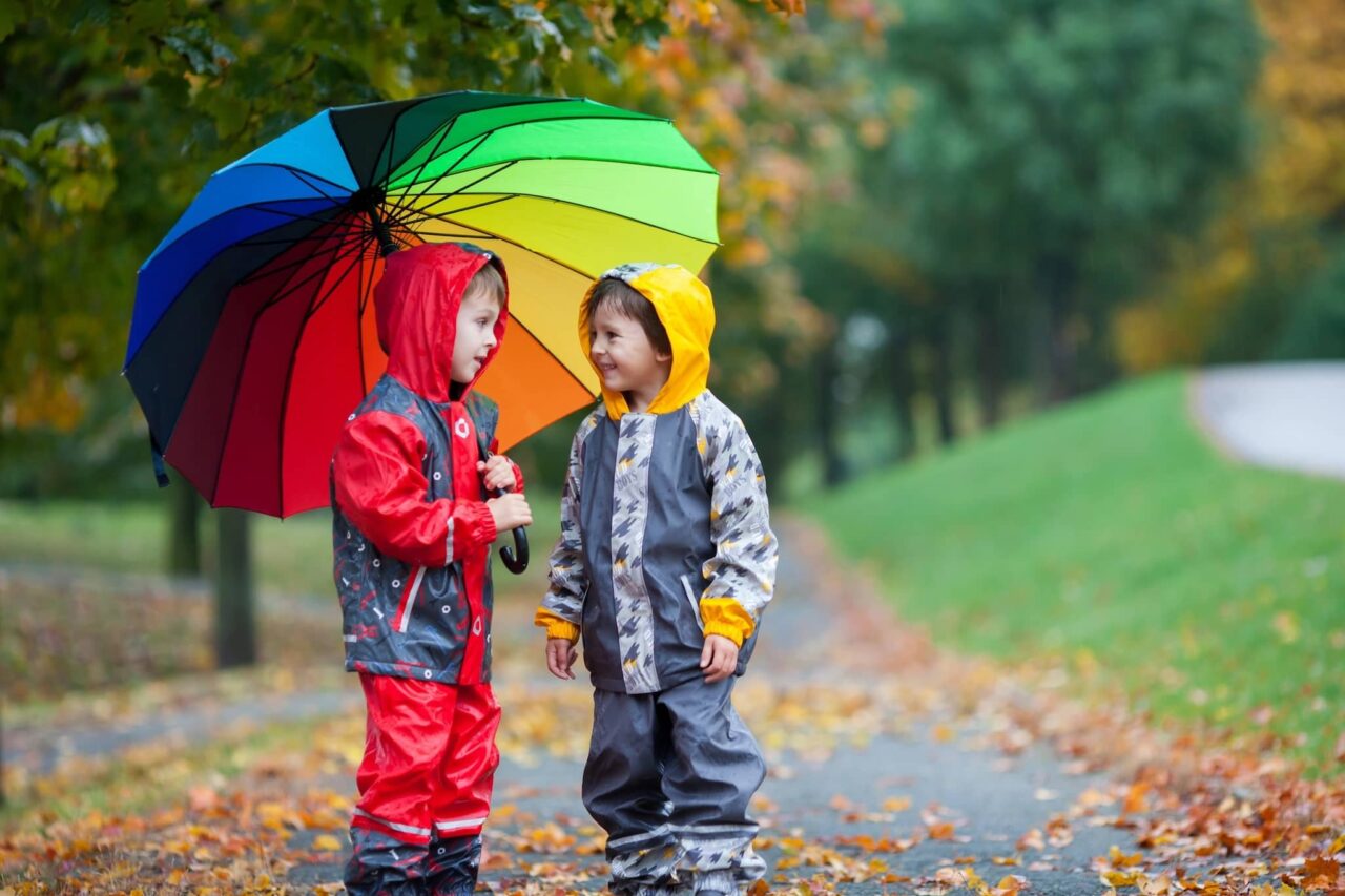 Camping mit Kind Packliste mit Regenkleidung