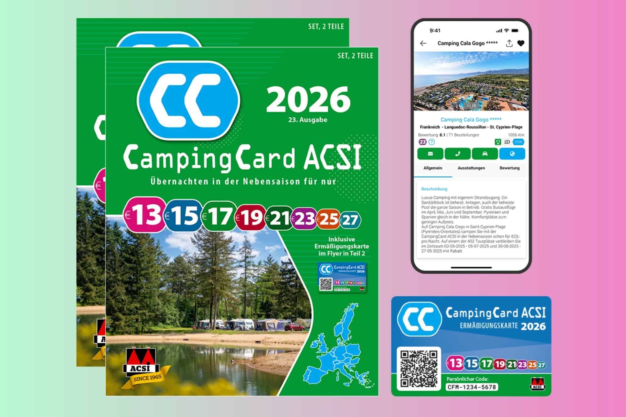 ACSI CampingCard 2026 – kräftig sparen in der Nebensaison