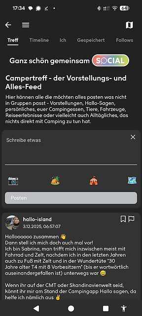 Camping App Social
